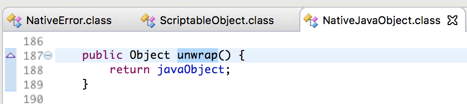 NativeJavaObject-unwrap