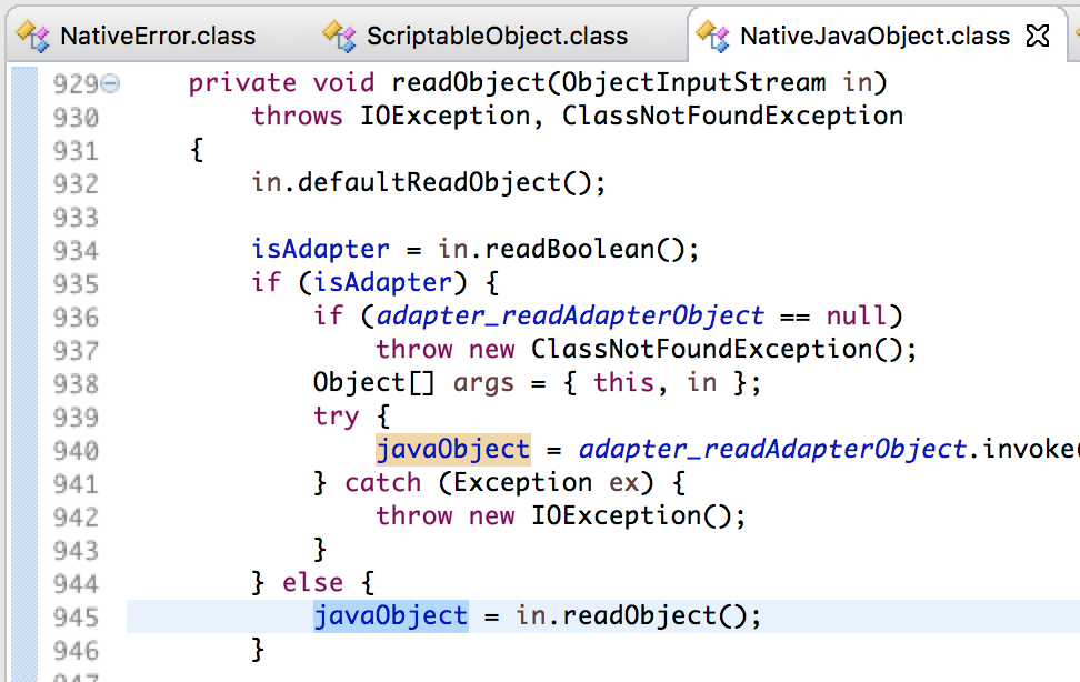 NativeJavaObject-readObject