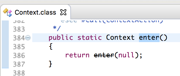 Context-enter